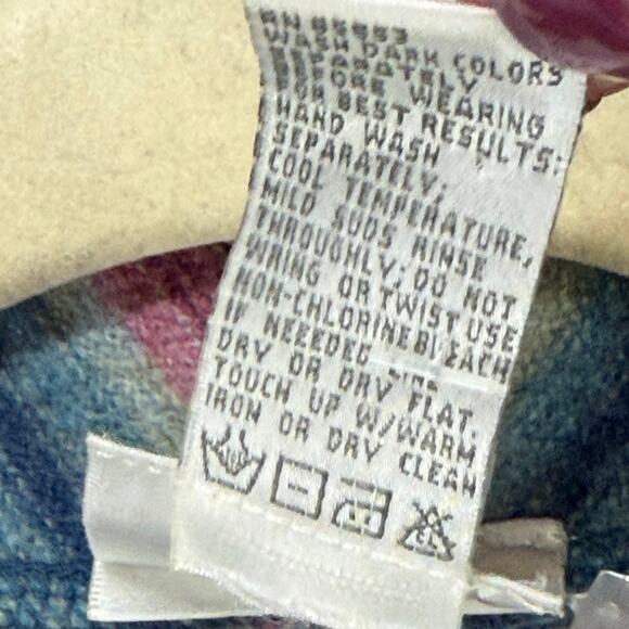 Vintage CLC Wool Sweater Jacket M Rainbow Stripe Shawl Collar Eclectic Boho - Picture 13 of 14